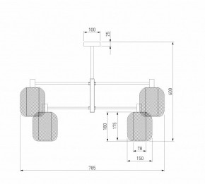 Люстра на штанге Eurosvet Voile 30191/6 черный в Югорске - yugorsk.mebel24.online | фото 3