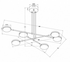 Люстра на штанге Maytoni Fad MOD070PL-L36W3K в Югорске - yugorsk.mebel24.online | фото 3