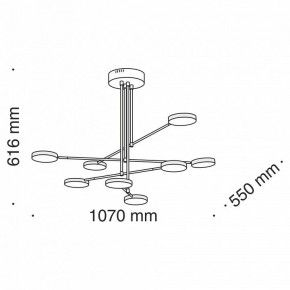 Люстра на штанге Maytoni Fad MOD070PL-L48B3K в Югорске - yugorsk.mebel24.online | фото 8
