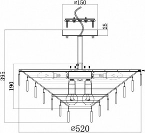 Люстра на штанге Maytoni Mazzo MOD130CL-11G в Югорске - yugorsk.mebel24.online | фото 5