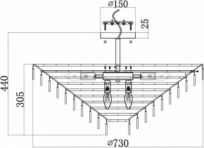 Люстра на штанге Maytoni Mazzo MOD130CL-14G в Югорске - yugorsk.mebel24.online | фото 4