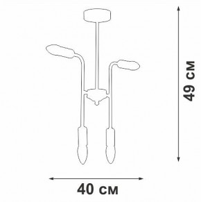 Люстра на штанге Vitaluce V3022 V3022-1/4PL в Югорске - yugorsk.mebel24.online | фото 2