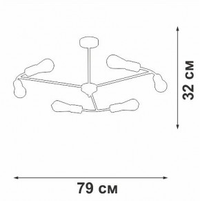 Люстра на штанге Vitaluce V3025 V3025-1/6PL в Югорске - yugorsk.mebel24.online | фото 2