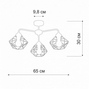 Люстра на штанге Vitaluce V4258 V4258-0/3PL в Югорске - yugorsk.mebel24.online | фото 2