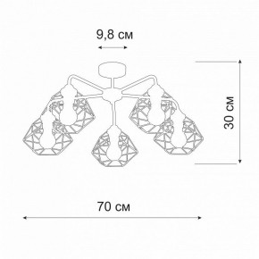 Люстра на штанге Vitaluce V4258 V4258-0/5PL в Югорске - yugorsk.mebel24.online | фото 2