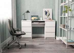 МОРИ МС-2 Стол 6 ящиков (белый) в Югорске - yugorsk.mebel24.online | фото