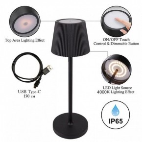 Настольная лампа декоративная Arte Lamp Fuyue A1616LT-1BK в Югорске - yugorsk.mebel24.online | фото 3