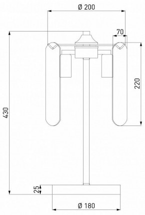 Настольная лампа декоративная Eurosvet Claire 01170/3 золото в Югорске - yugorsk.mebel24.online | фото 3