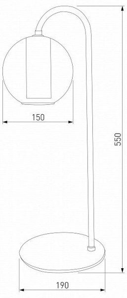 Настольная лампа декоративная Eurosvet Cobble 80508/1 дымчатый в Югорске - yugorsk.mebel24.online | фото 2