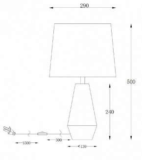 Настольная лампа декоративная Maytoni Calvin Table Z181-TL-01-B в Югорске - yugorsk.mebel24.online | фото 2