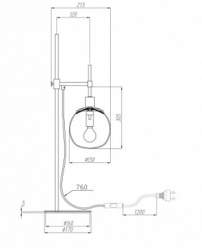 Настольная лампа декоративная Maytoni Erich MOD221-TL-01-G в Югорске - yugorsk.mebel24.online | фото 3