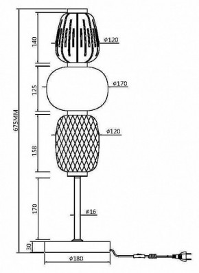 Настольная лампа декоративная Maytoni Pattern MOD267TL-L28CH3K в Югорске - yugorsk.mebel24.online | фото 4