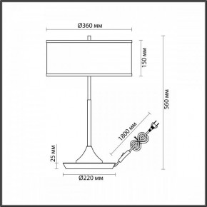 Настольная лампа декоративная Odeon Light Bergi 5064/2T в Югорске - yugorsk.mebel24.online | фото 8