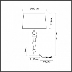 Настольная лампа декоративная Odeon Light Homi 5040/1T в Югорске - yugorsk.mebel24.online | фото 4