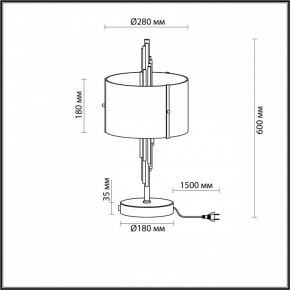 Настольная лампа декоративная Odeon Light Margaret 4895/2T в Югорске - yugorsk.mebel24.online | фото 4