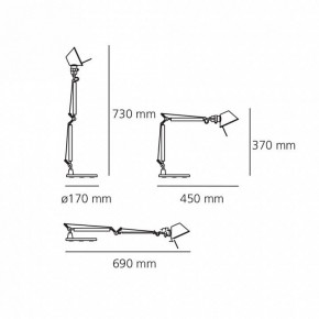 Настольная лампа офисная Artemide  0011860A в Югорске - yugorsk.mebel24.online | фото
