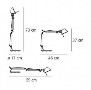 Настольная лампа офисная Artemide  A001300 в Югорске - yugorsk.mebel24.online | фото 4