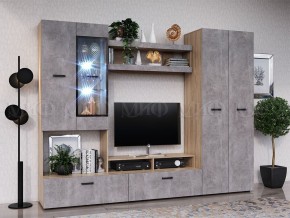 Нэнси New Пенал (ЛДСП) Бетон светлый/Сонома в Югорске - yugorsk.mebel24.online | фото 3