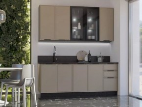 НИКОЛЬ Кухонный гарнитур 2000/900 (Холст Латте) в Югорске - yugorsk.mebel24.online | фото