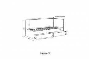 НИЛЬС - 3 Кровать с ортопедом 900 в Югорске - yugorsk.mebel24.online | фото 2