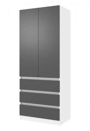 ПАРУС Шкаф 2-х ств. 800 (белый/графит) в Югорске - yugorsk.mebel24.online | фото