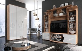 Пенал Виста (Белый глянец/Дуб крафт) в Югорске - yugorsk.mebel24.online | фото 3