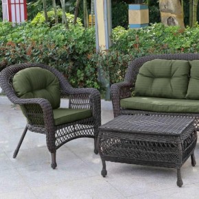 Плетеный комплект для отдыха LV-520BG Brown/Green в Югорске - yugorsk.mebel24.online | фото 3