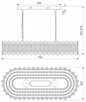 Подвесная люстра Bogate-s Chaleur 423/1 в Югорске - yugorsk.mebel24.online | фото 5