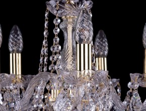 Подвесная люстра Bohemia Ivele Crystal 1402 1402/5/141/G/Leafs в Югорске - yugorsk.mebel24.online | фото 3