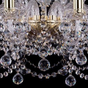 Подвесная люстра Bohemia Ivele Crystal 1411 1411/10+5/240/G/Balls в Югорске - yugorsk.mebel24.online | фото 3