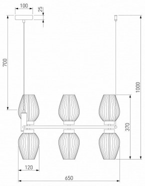Подвесная люстра Eurosvet Alva 30183/6 латунь в Югорске - yugorsk.mebel24.online | фото 4