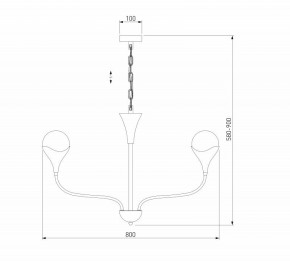 Подвесная люстра Eurosvet Calyx 60169/6 никель в Югорске - yugorsk.mebel24.online | фото 3