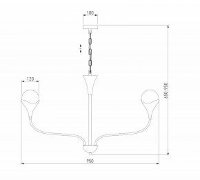 Подвесная люстра Eurosvet Calyx 60169/8 никель в Югорске - yugorsk.mebel24.online | фото 3