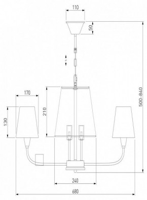 Подвесная люстра Eurosvet Milos 60153/6 латунь в Югорске - yugorsk.mebel24.online | фото 3