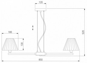Подвесная люстра Eurosvet Peony 60136/8 хром/графит в Югорске - yugorsk.mebel24.online | фото 3