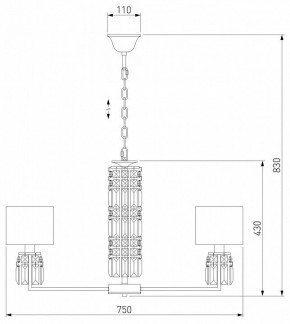 Подвесная люстра Eurosvet Zaffiro 10099/8 хром/прозрачный хрусталь Strotskis (новый абажур) в Югорске - yugorsk.mebel24.online | фото 5