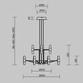 Подвесная люстра Maytoni Arana MOD401PL-L72BS3K в Югорске - yugorsk.mebel24.online | фото 5