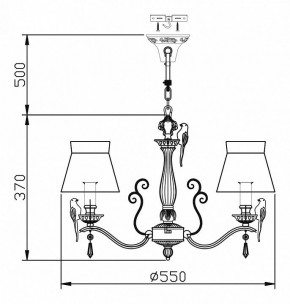 Подвесная люстра Maytoni Bird ARM013-03-W в Югорске - yugorsk.mebel24.online | фото 6