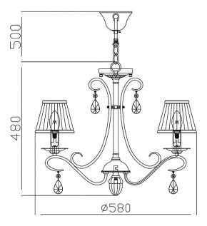 Подвесная люстра Maytoni Brionia ARM172-05-G в Югорске - yugorsk.mebel24.online | фото 5