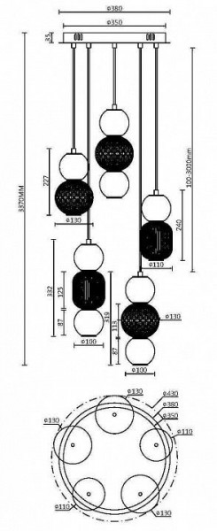 Подвесная люстра Maytoni Drop MOD273PL-L80G3K в Югорске - yugorsk.mebel24.online | фото 2