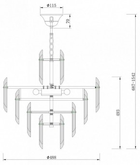 Подвесная люстра Maytoni Flare DIA200PL-06G в Югорске - yugorsk.mebel24.online | фото 7