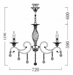 Подвесная люстра Maytoni Grace ARM247-08-G в Югорске - yugorsk.mebel24.online | фото 4