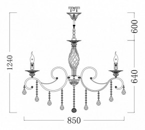 Подвесная люстра Maytoni Grace ARM247-10-G в Югорске - yugorsk.mebel24.online | фото 7