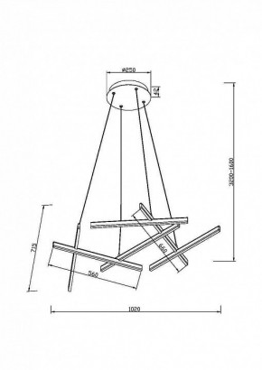 Подвесная люстра Maytoni Line MOD016PL-L80WK в Югорске - yugorsk.mebel24.online | фото 4