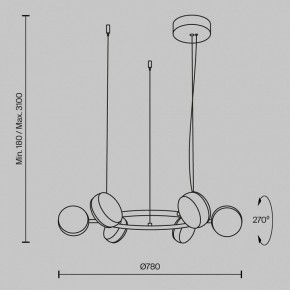 Подвесная люстра Maytoni Mind MOD299PL-L60BC3K в Югорске - yugorsk.mebel24.online | фото 4