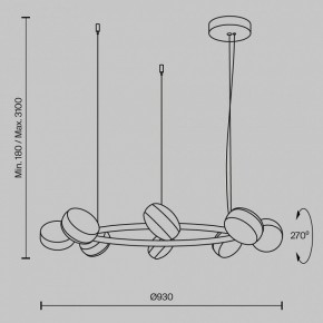 Подвесная люстра Maytoni Mind MOD299PL-L80BC3K в Югорске - yugorsk.mebel24.online | фото 4