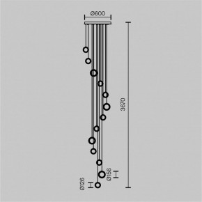 Подвесная люстра Maytoni Pharao MOD361PL-L58BS3K в Югорске - yugorsk.mebel24.online | фото 4