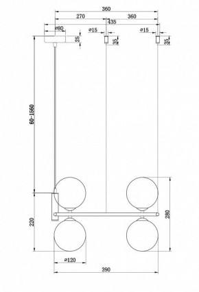 Подвесная люстра Maytoni Ring MOD013PL-04W в Югорске - yugorsk.mebel24.online | фото 4