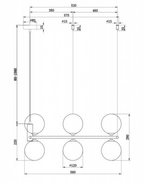 Подвесная люстра Maytoni Ring MOD013PL-06B в Югорске - yugorsk.mebel24.online | фото 4