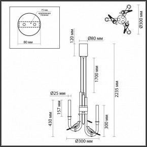 Подвесная люстра Odeon Light Lark 5431/6L в Югорске - yugorsk.mebel24.online | фото 5